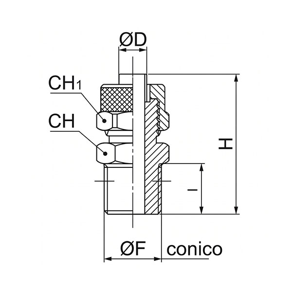 ANI ART. 40/A M Raccordo Dritto Filettato M per Tubi Nylon - ANI - Immagine 2